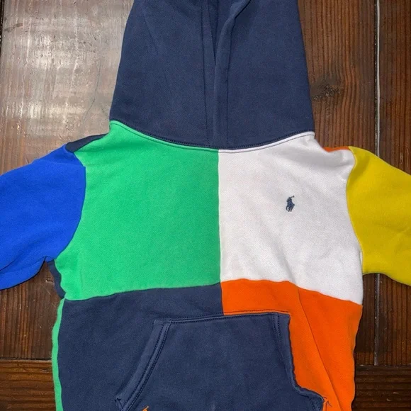 Polo by Ralph Lauren Boy’s Sz 7 Colorblock Hoodie - Picture 2 of 7